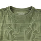 Primark t-shirt 10-11 years khaki with black maze pattern short sleeve cotton
