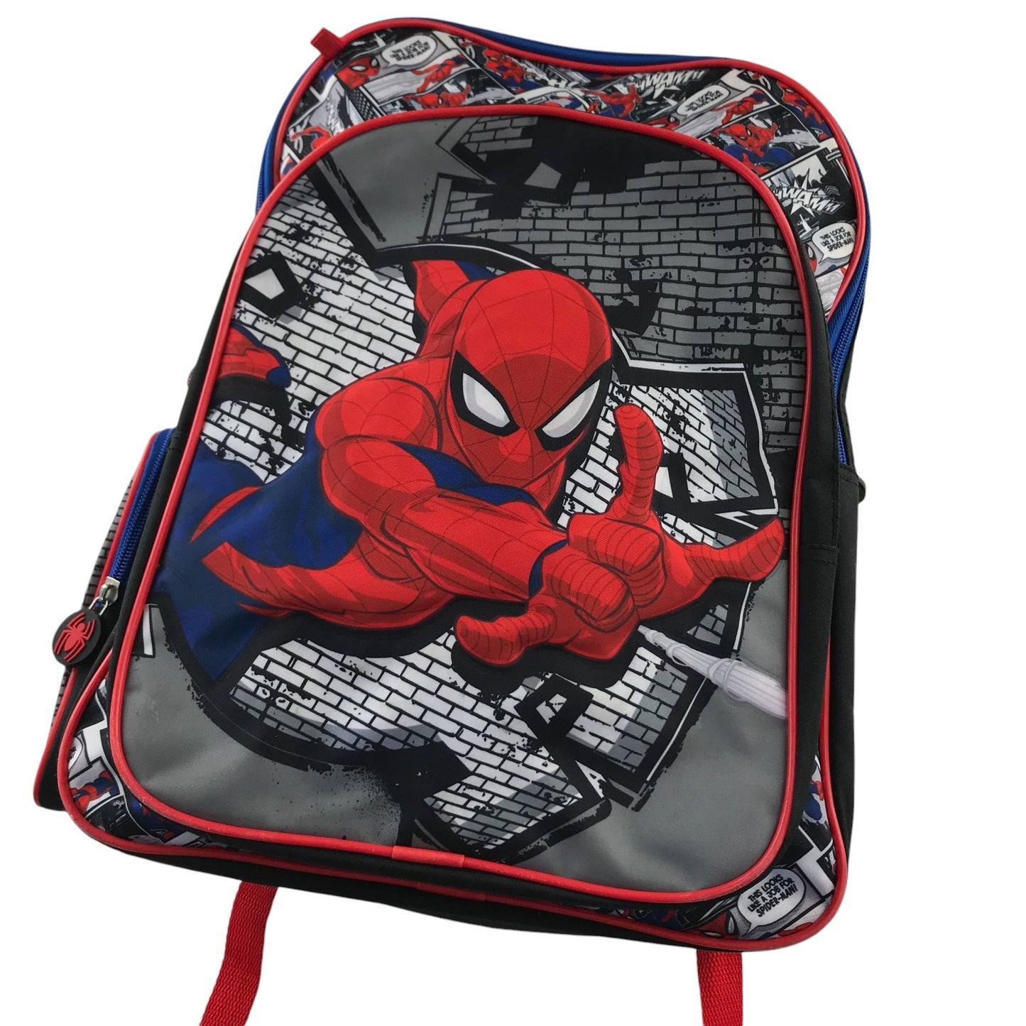 Spiderman School Bag red and grey