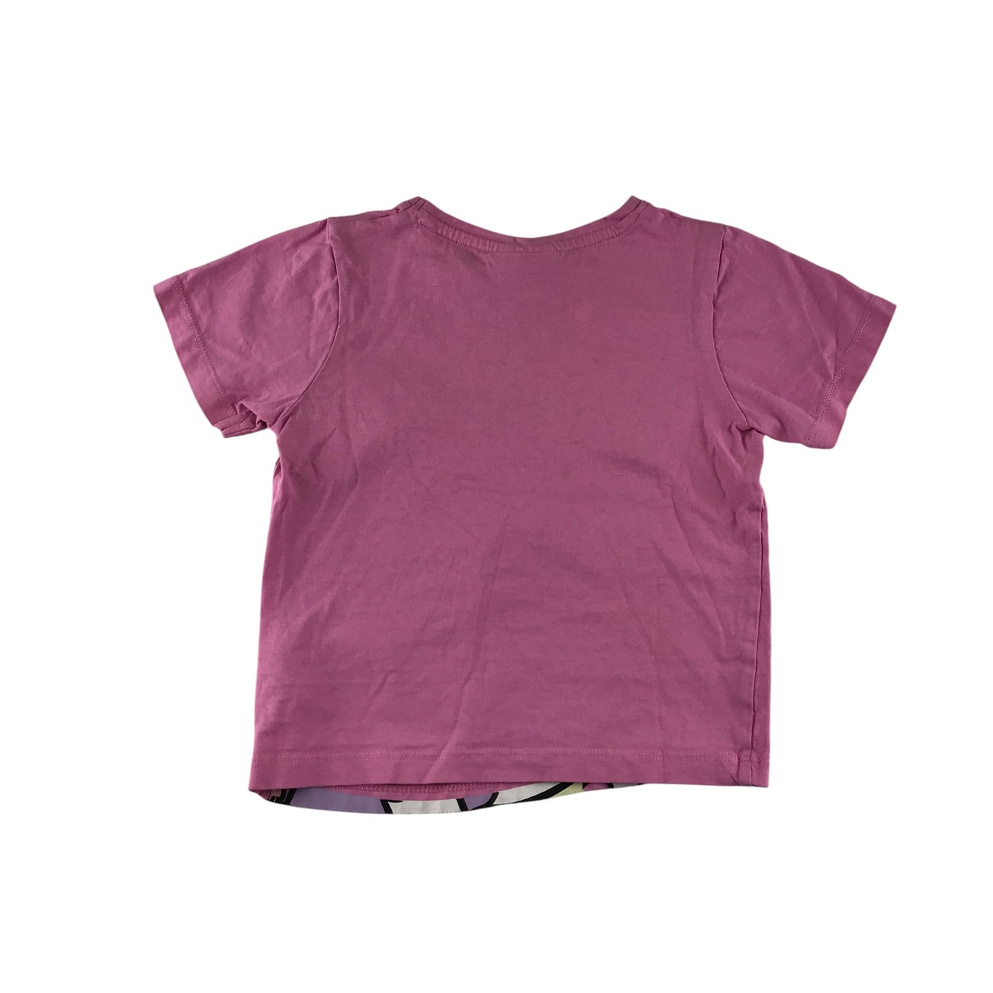 Primark t-shirt 5-6 years pink daisy duck graphic print design cotton