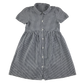 Black gingham with buttons school summer dress