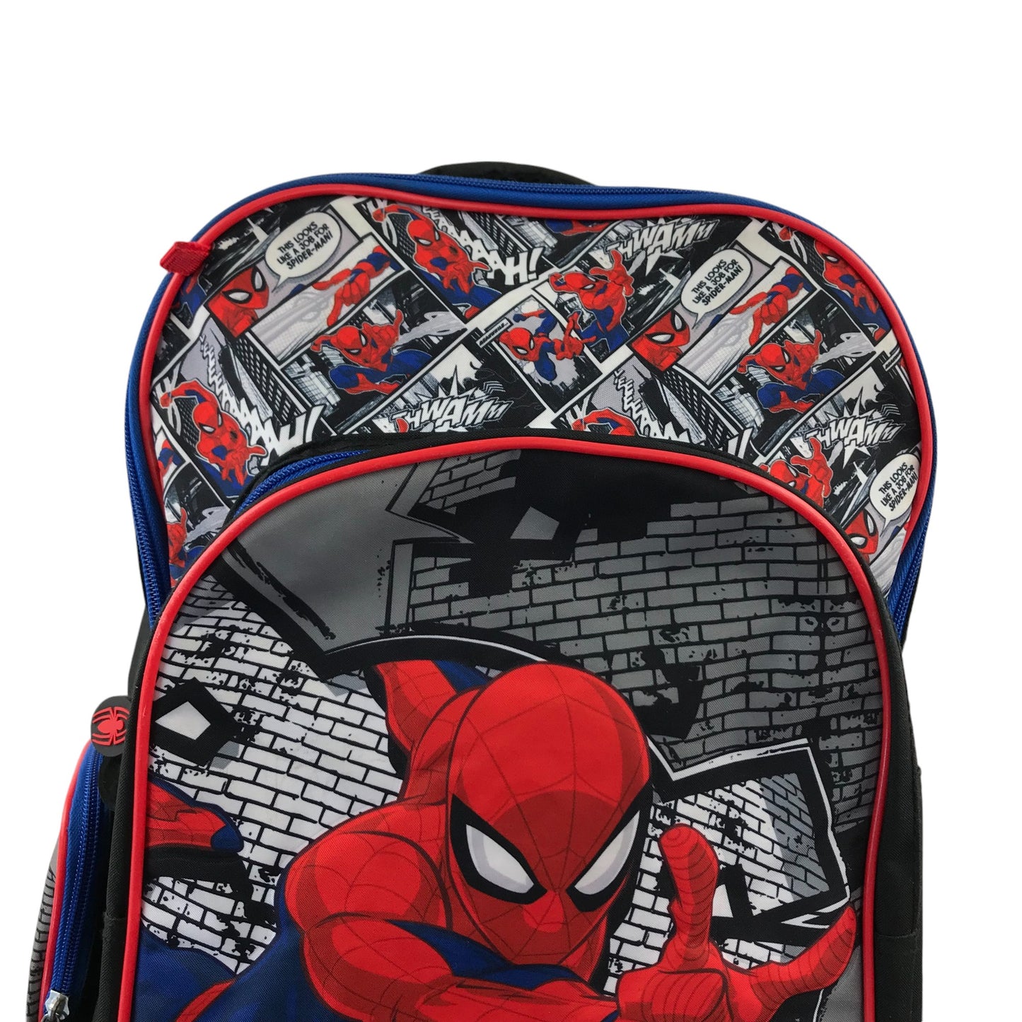 Spiderman School Bag red and grey