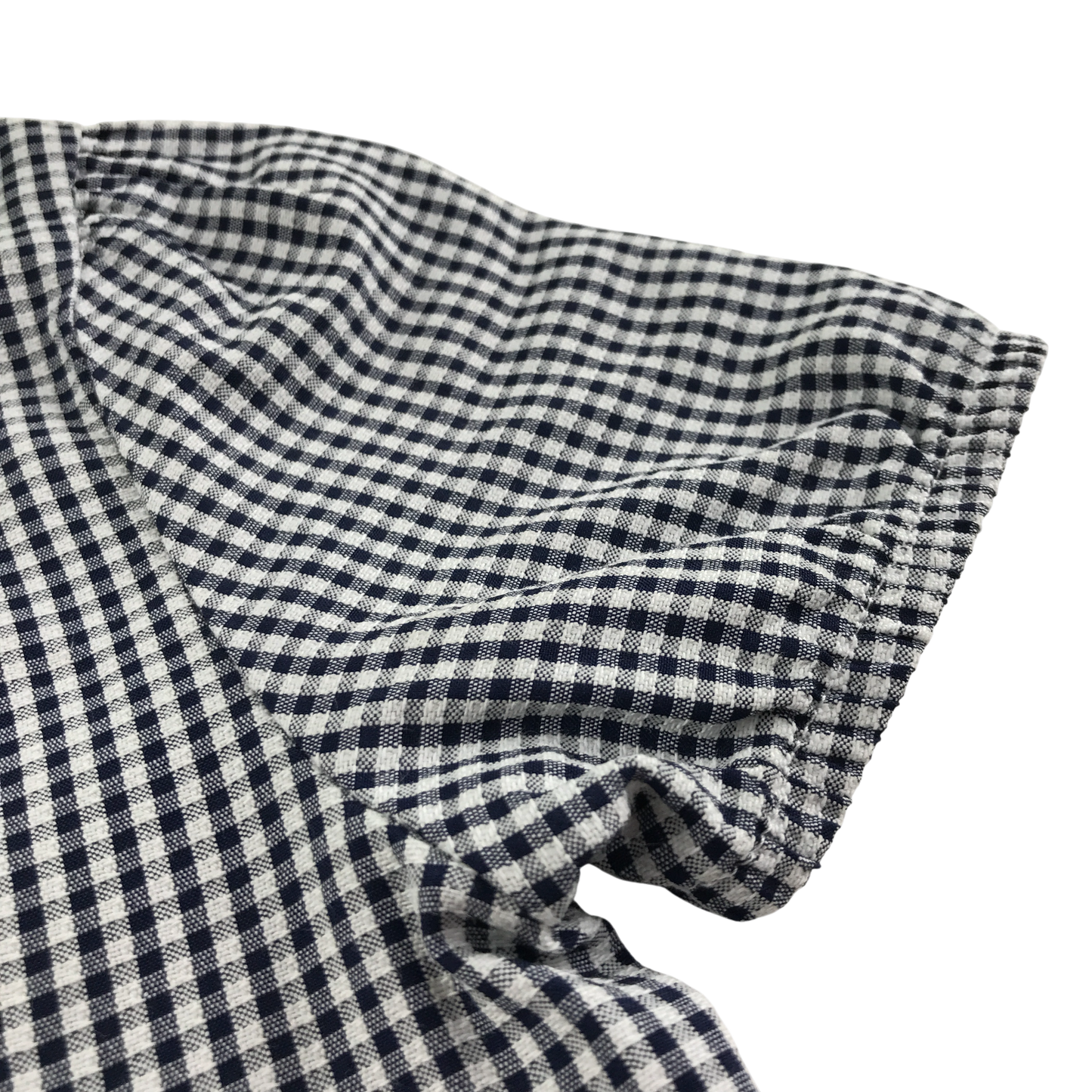 Black gingham with buttons school summer dress