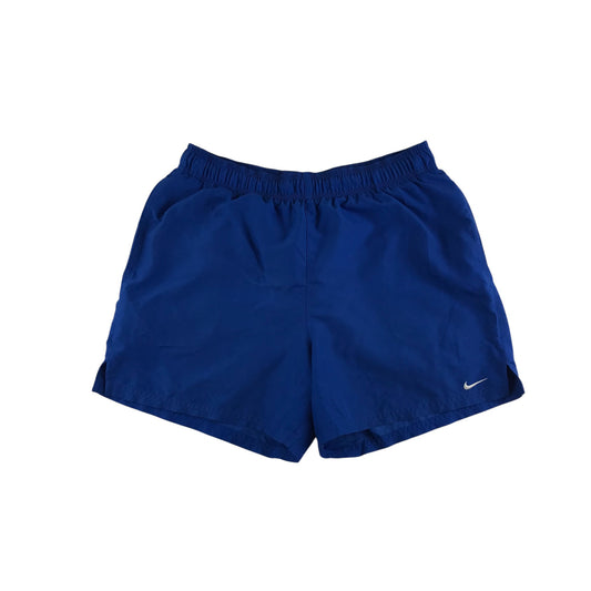 Nike sport shorts adult size L blue with elasticated waistband