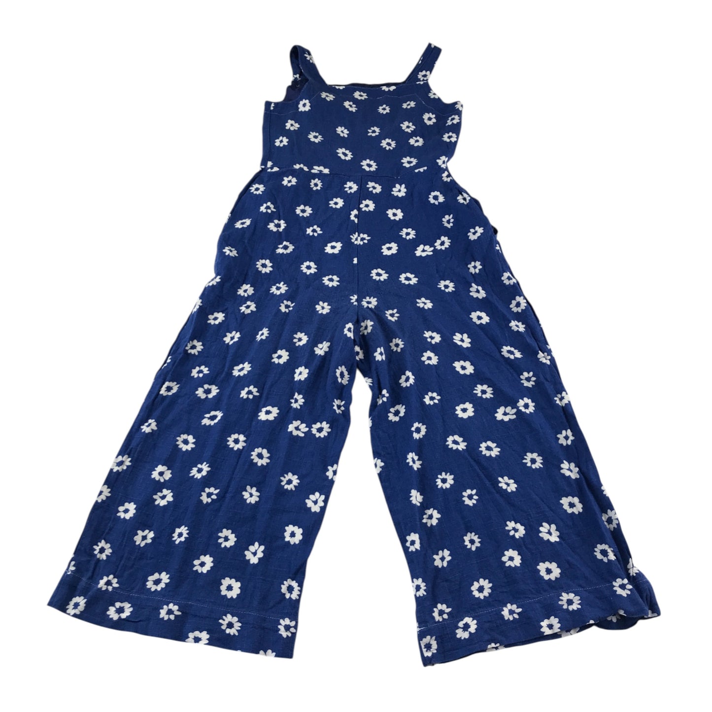Jasper J Conran jumpsuit 7-8 years blue floral print flared leg