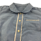 Blue gingham with buttons school summer dress