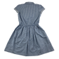 Blue gingham with buttons school summer dress