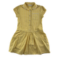 Yellow gingham drop waist school summer dress