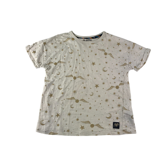 M&S t-shirt 10-11 years white quidditch starry graphic print