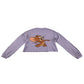 Zara t-shirt 13-14 years lilac Tom and Jerry cropped long sleeve cotton