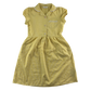 Yellow gingham with buttons school summer dress