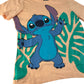 Primark t-shirt 11-12 years orange peach Leo & Stitch design print cotton