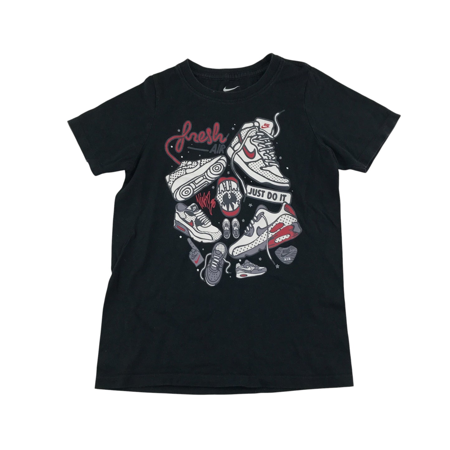 Nike t-shirt 6-8 years black sneakers print short sleeve cotton