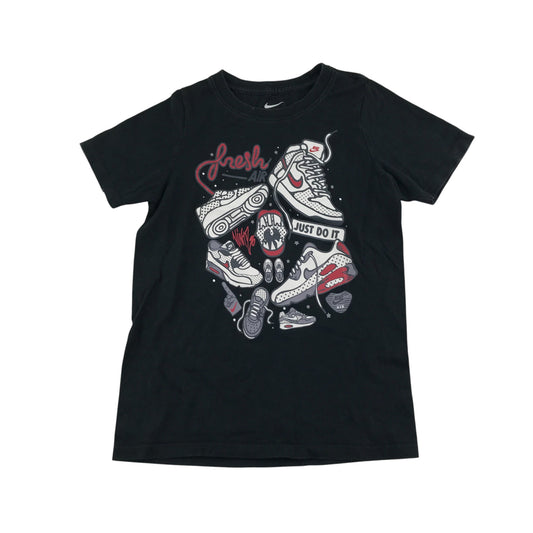 Nike t-shirt 6-8 years black sneakers print short sleeve cotton