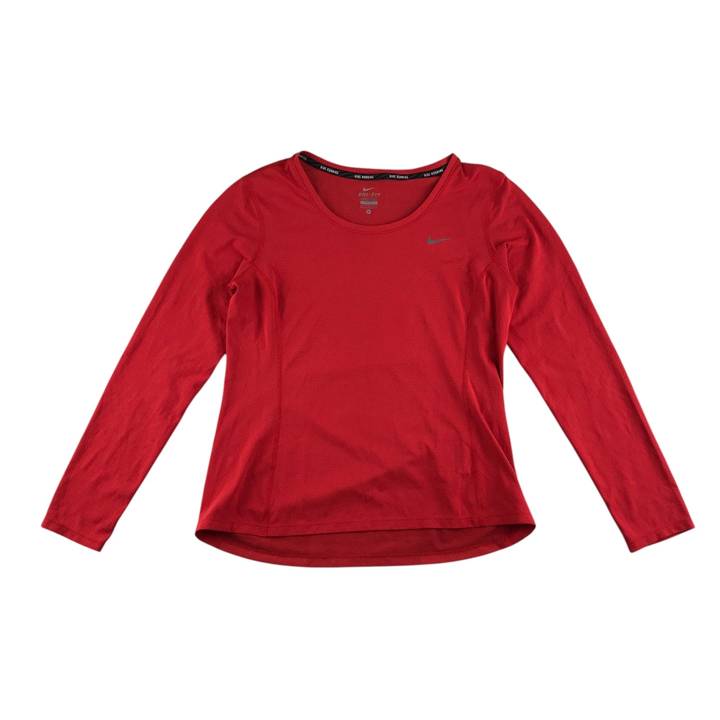 Nike Running sports top women's M red plain long sleeve