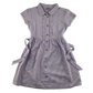Lilac gingham with belt summer school dress