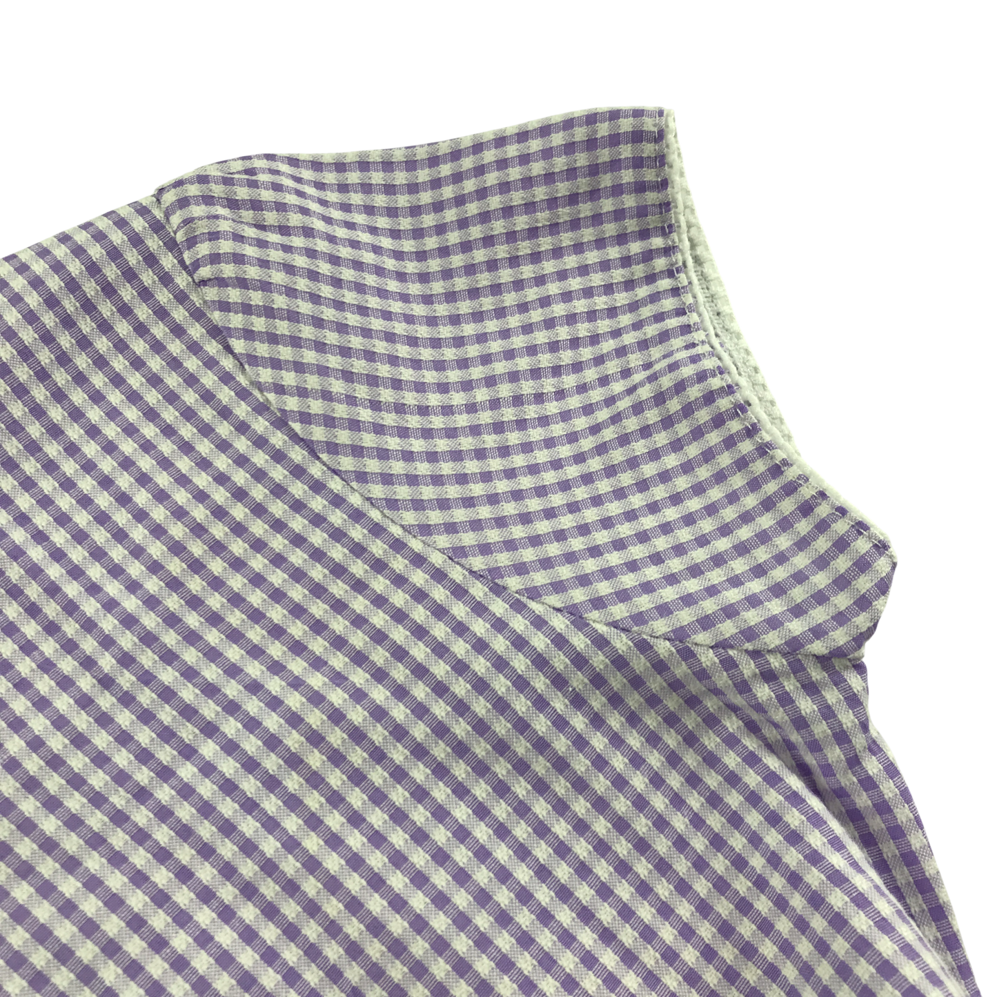 Lilac gingham with belt summer school dress