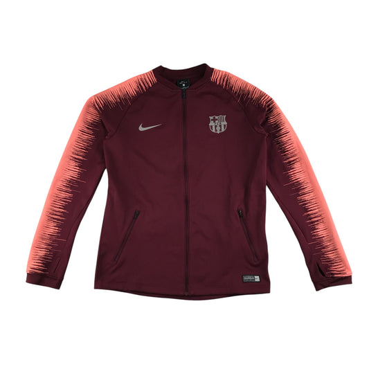 Nike FC Barcelona sweatshirt 13-15 years maroon full zipper tracksuit top