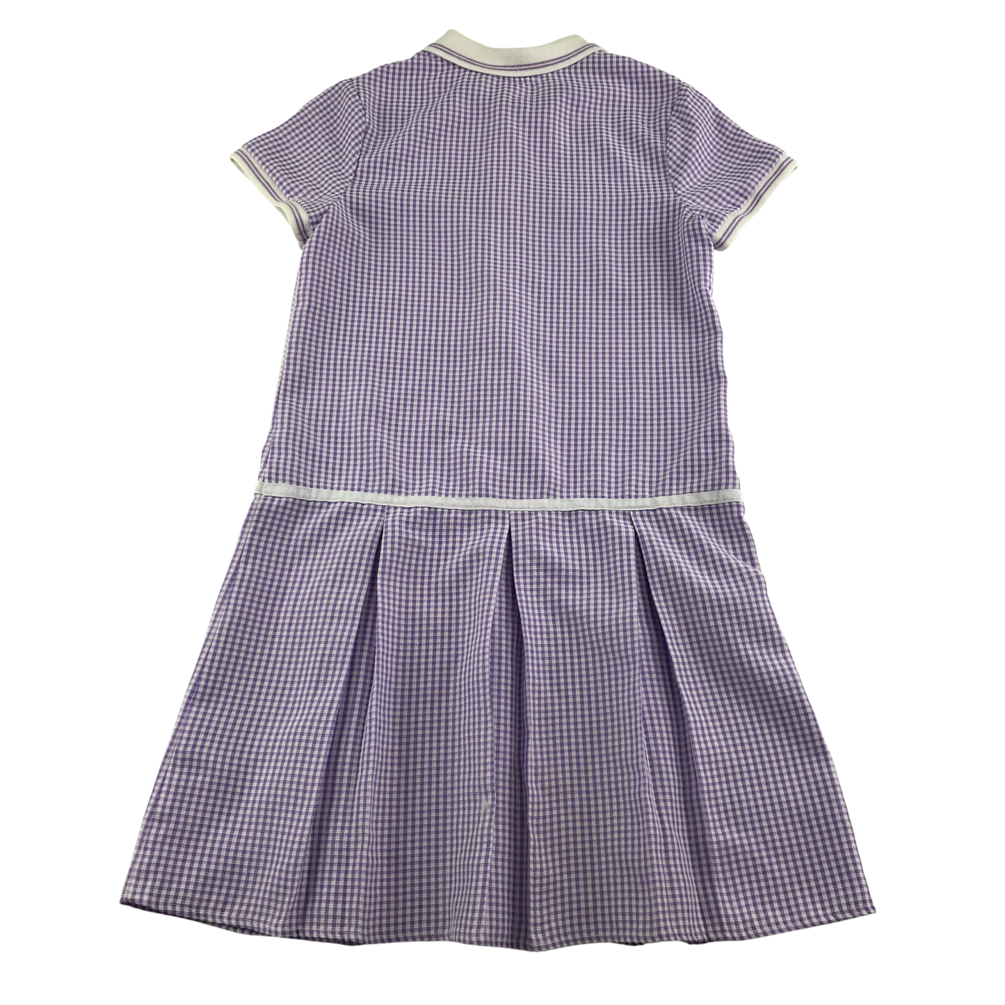 Lilac gingham with zipper school summer dress