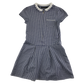Navy gingham with zipper girls school summer dress