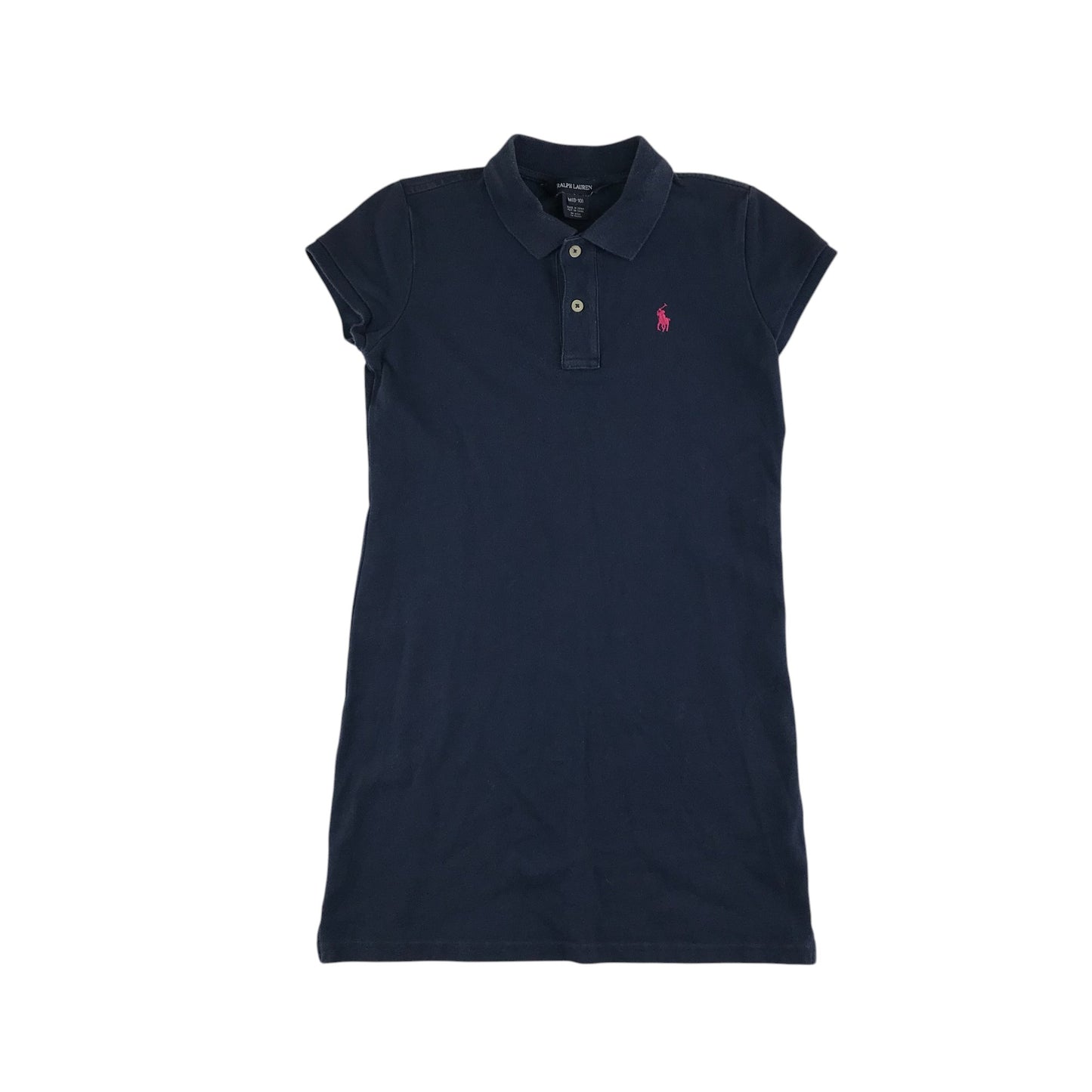 Ralph Lauren dress 8-10 years navy blue polo collar short sleeve