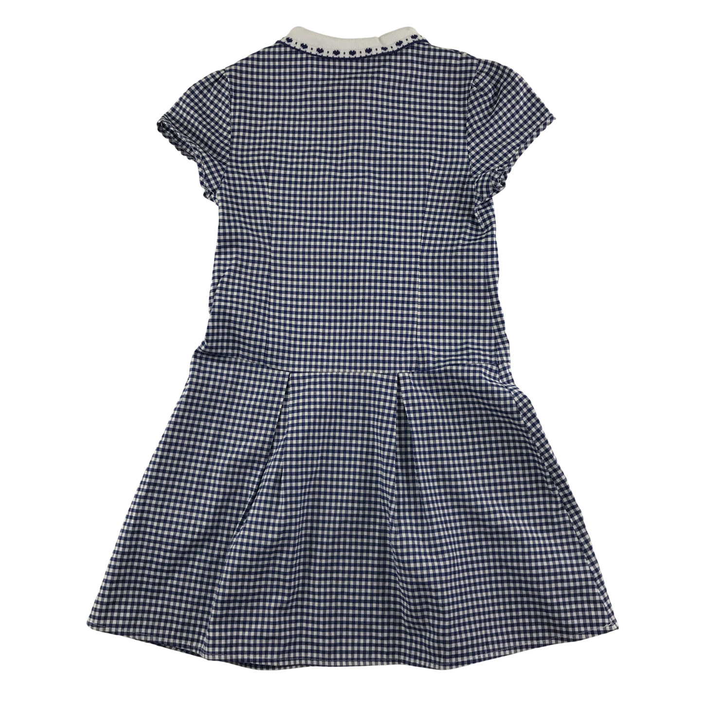 Navy gingham with zipper girls school summer dress