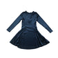 M&S dress 7-8 years navy blue velvet style