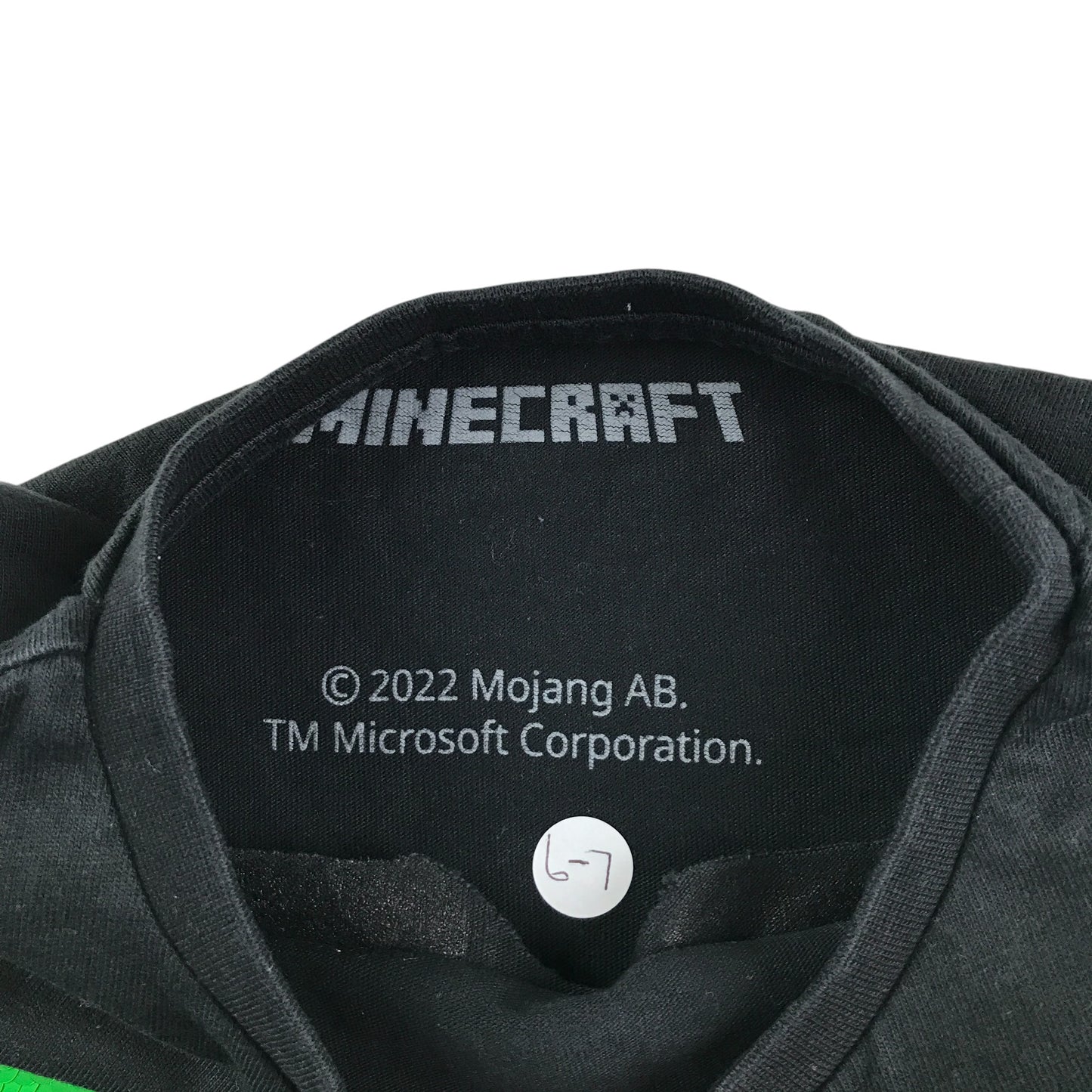 Next t-shirt 6-7 years black flip sequin Minecraft cotton