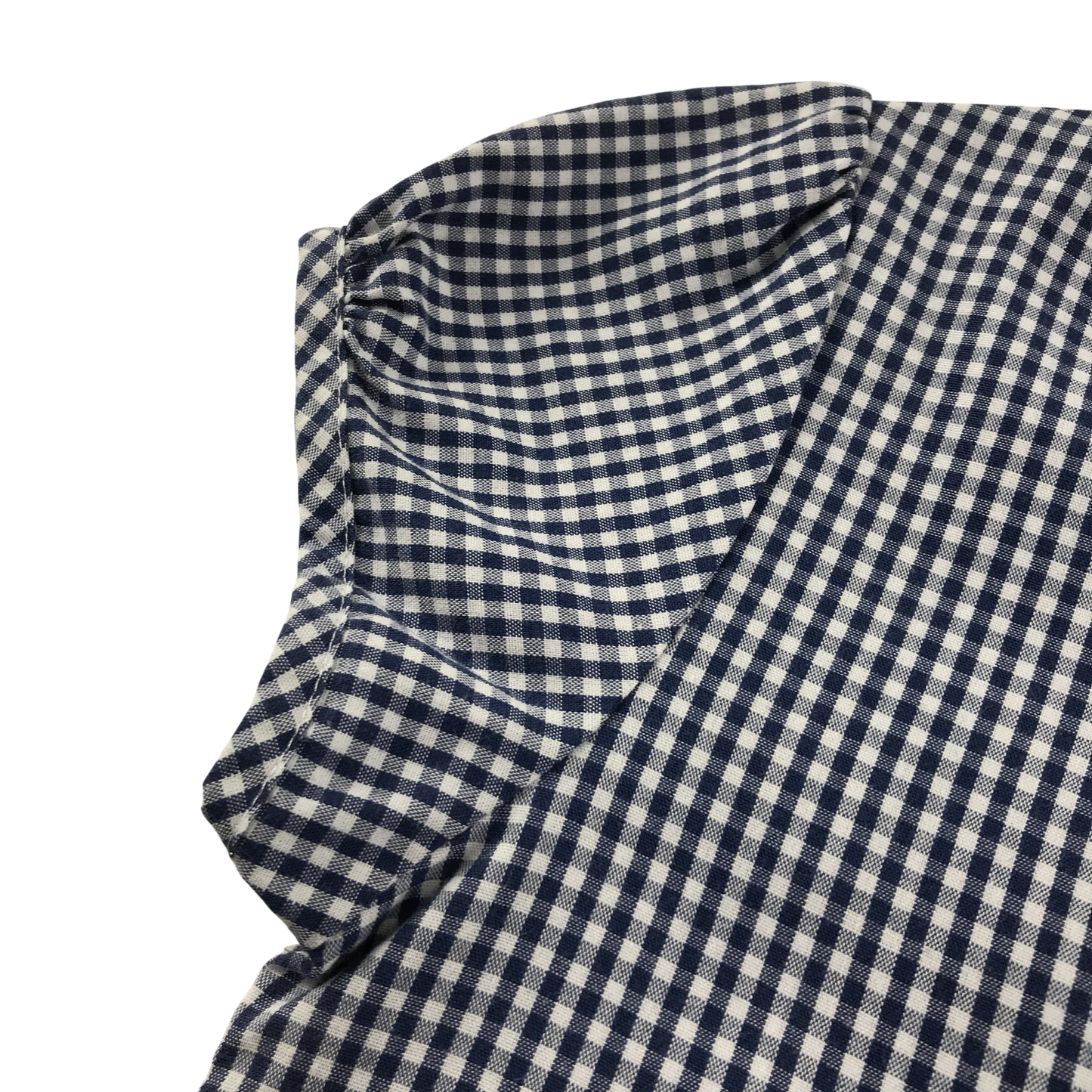 Navy gingham drop waist school summer dress