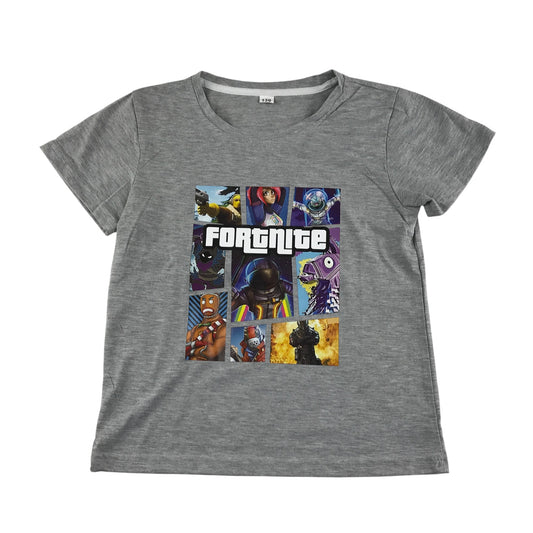 Fortnite t-shirt 7-8 years grey short sleeve printed cotton