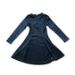 M&S dress 7-8 years navy blue velvet style