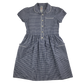 Navy gingham with buttons school summer dress