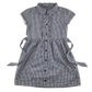 Navy gingham with belt school summer dress