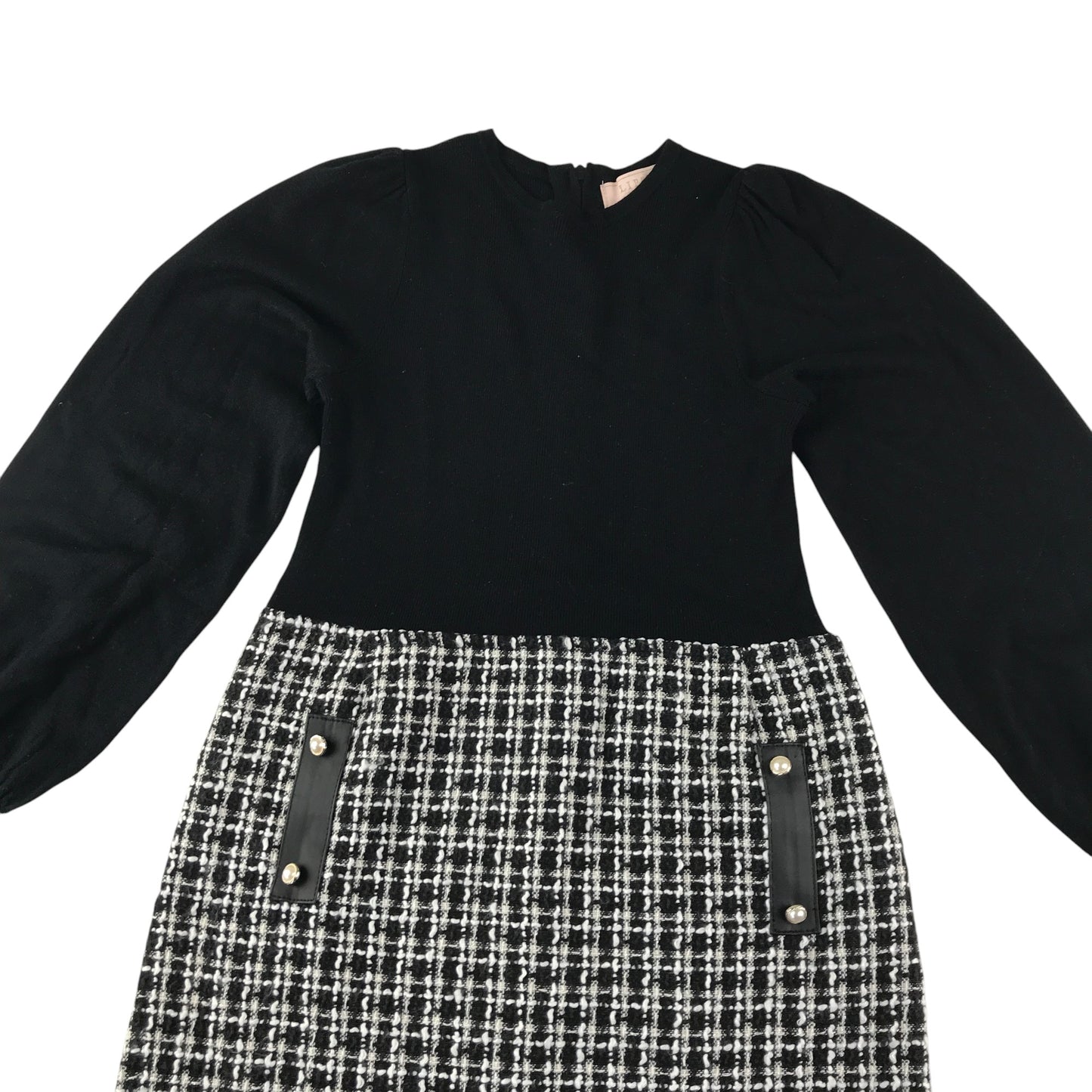Lipsy dress 9-10 years black and white knitted long sleeve