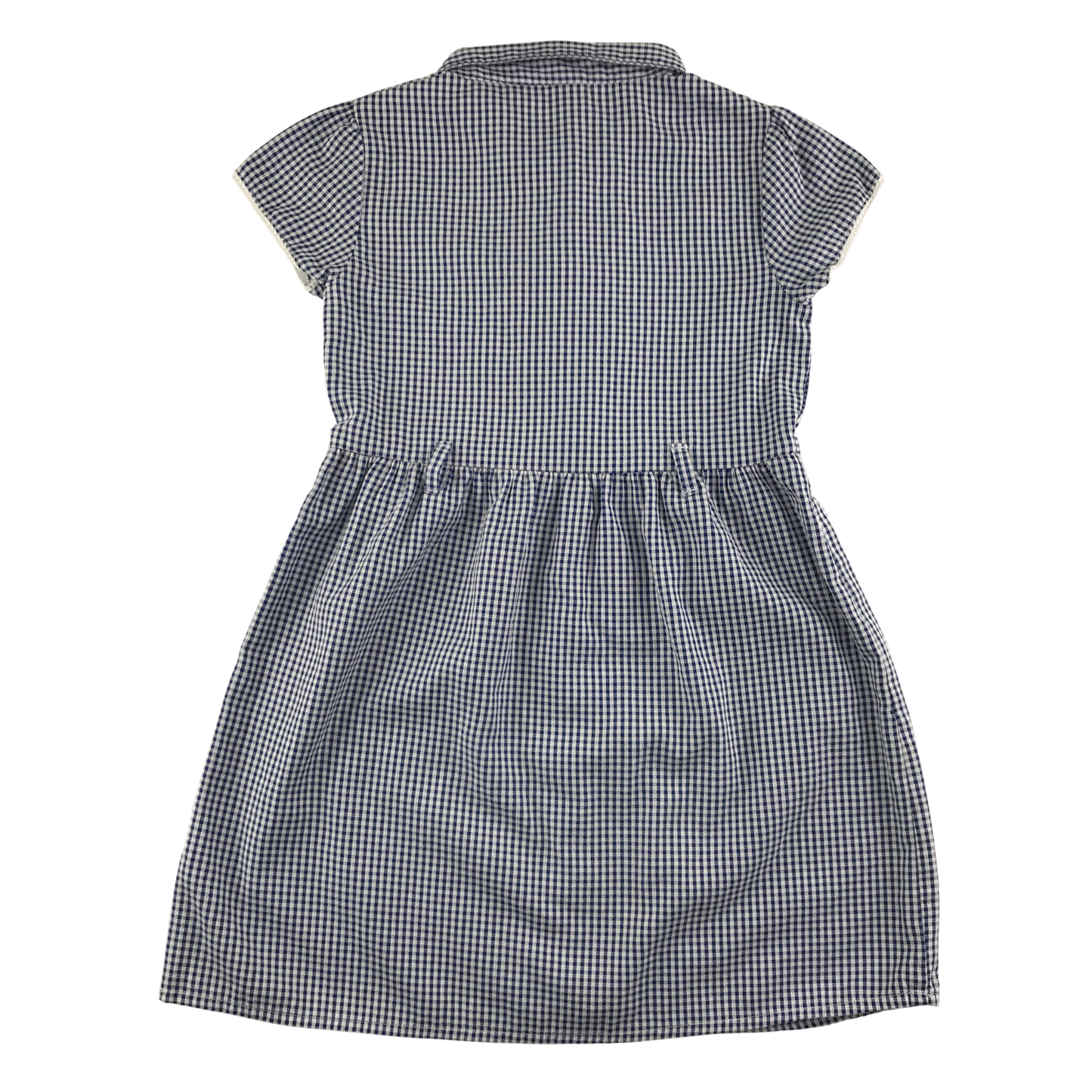Navy gingham with belt school summer dress