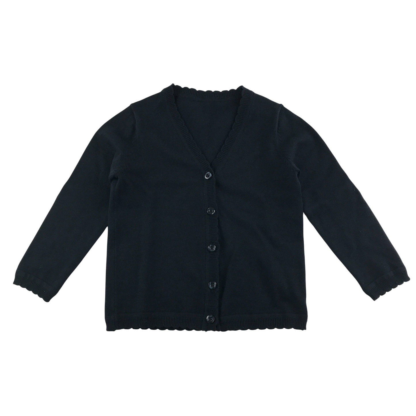 Navy blue scallop neck school cardigan