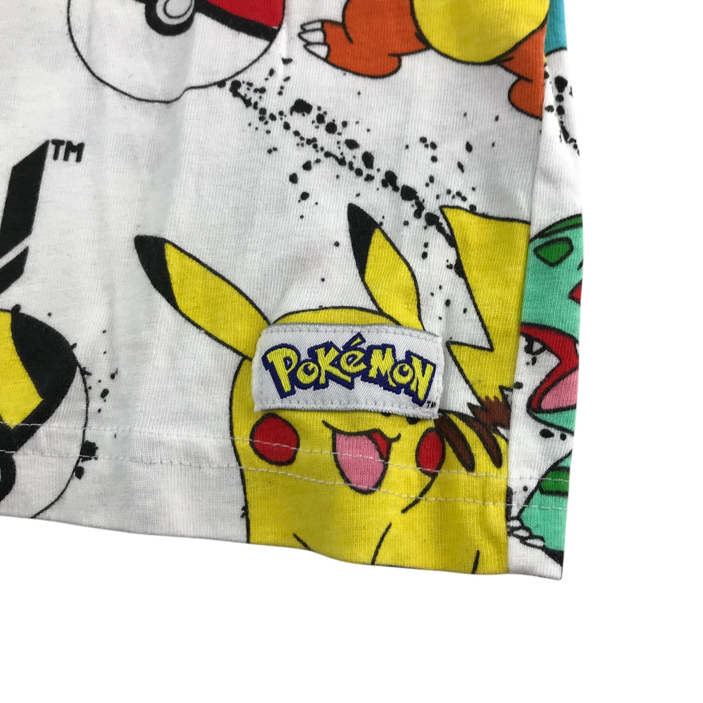 Next t-shirt 7-8 years white and multicolour Pokémon cotton