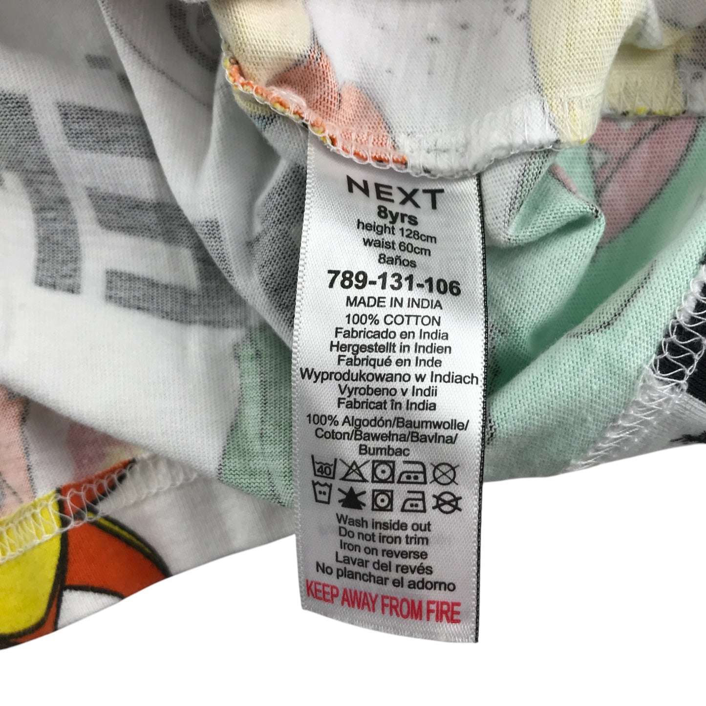 Next t-shirt 7-8 years white and multicolour Pokémon cotton
