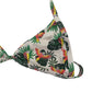 Monoprix Bikini Age 9 White and Green Parrots Print Pattern 2-Piece Set