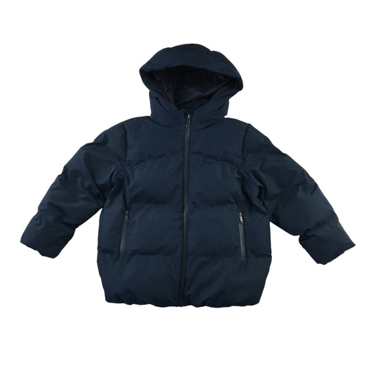 Zara jacket 6-7 years navy blue warm puffer with hood