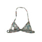 Monoprix Bikini Age 9 White and Green Parrots Print Pattern 2-Piece Set