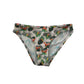Monoprix Bikini Age 9 White and Green Parrots Print Pattern 2-Piece Set