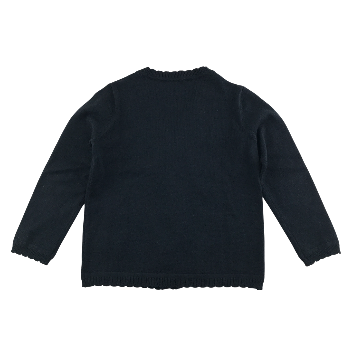 Navy blue scallop neck school cardigan