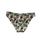 Monoprix Bikini Age 9 White and Green Parrots Print Pattern 2-Piece Set