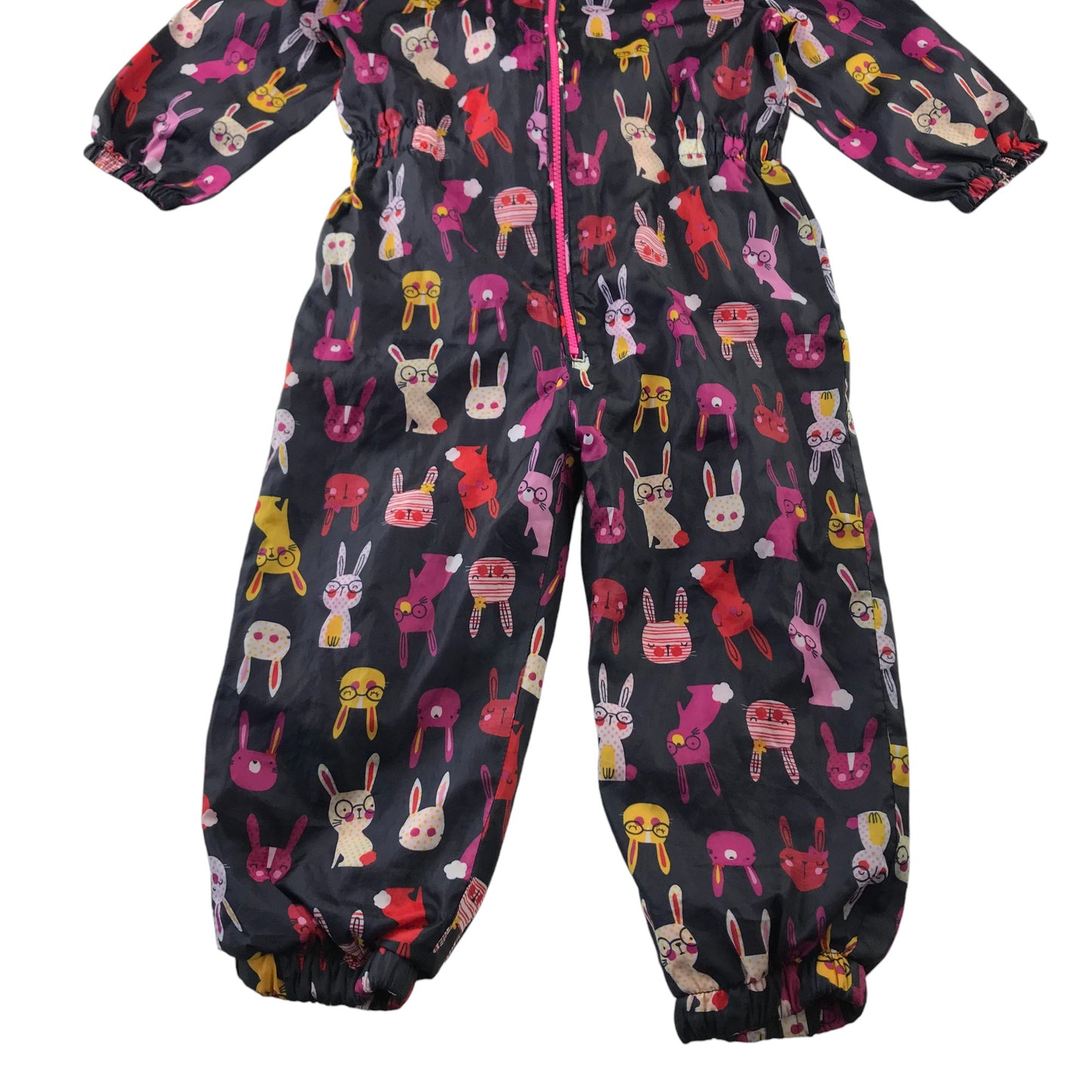 Tu overalls 4-5 years navy blue fleece lined bunny print