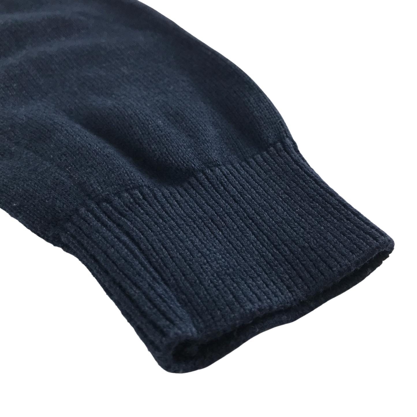 Navy blue cable knit school cardigan