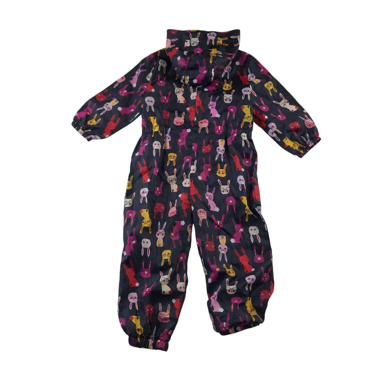 Tu overalls 4-5 years navy blue fleece lined bunny print