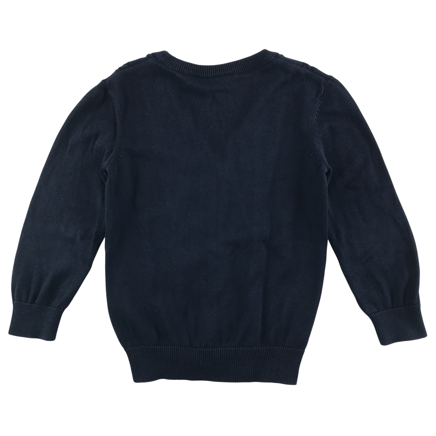 Navy blue cable knit school cardigan