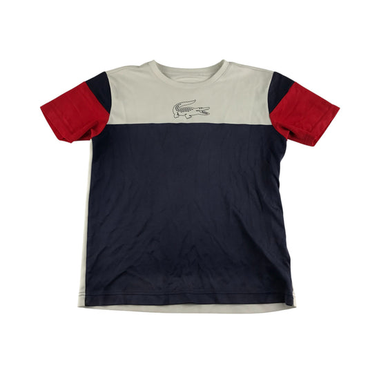 Lacoste Sport t-shirt 11-12 years navy panelled design