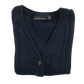 Navy blue cable knit school cardigan