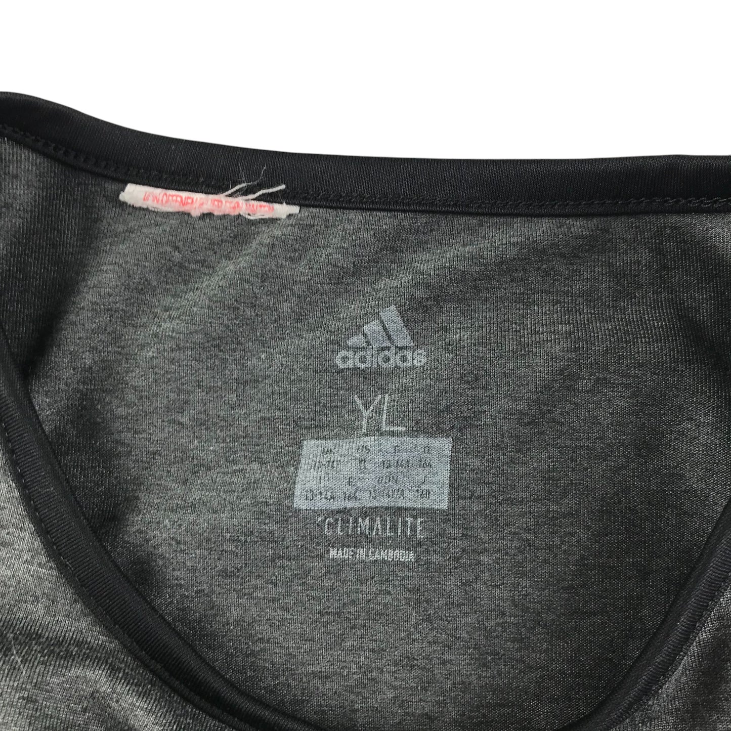 Adidas sports top 9-10 years grey with black detailing